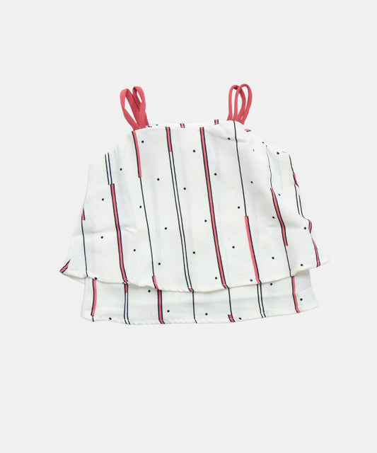 Tiny Girl Pink Striped Bow Girls Top and Shorts Set