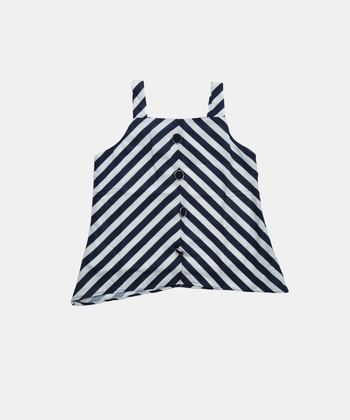 Tiny Girl Navy Blue Striped Top and Shorts Set