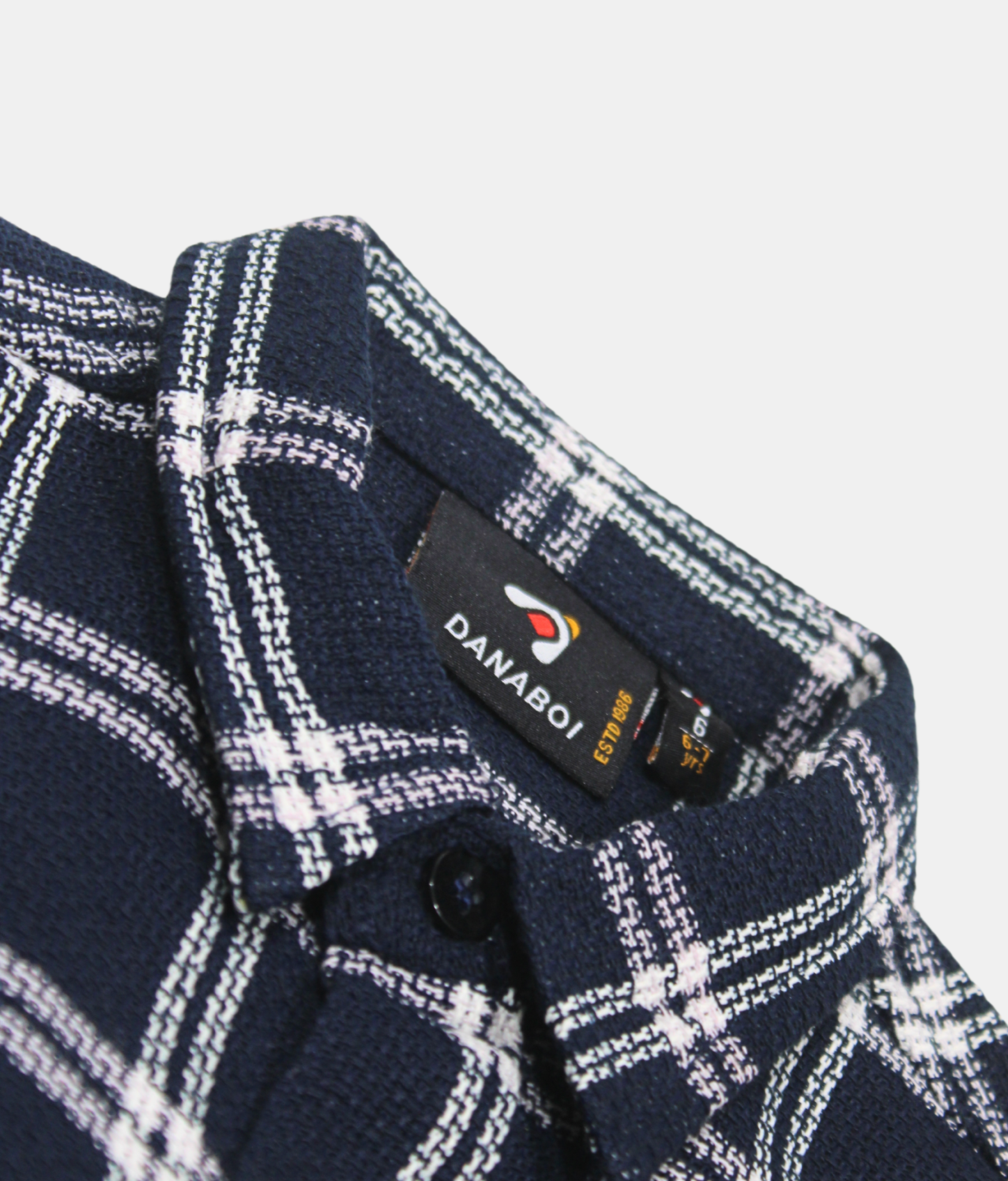Danaboi Black & White Checked Boys Shirt