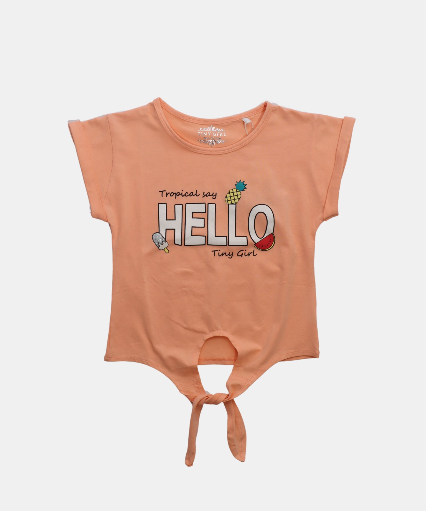 Tiny Girl Bright Tie-Knot Girls Top