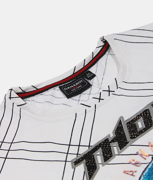 Danaboi White Thor Print Boys T-Shirt