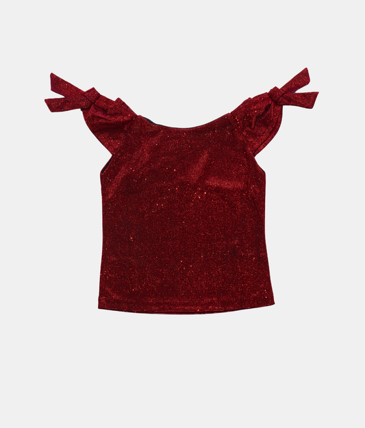 Tiny Girl Maroon Girls Partywear Top