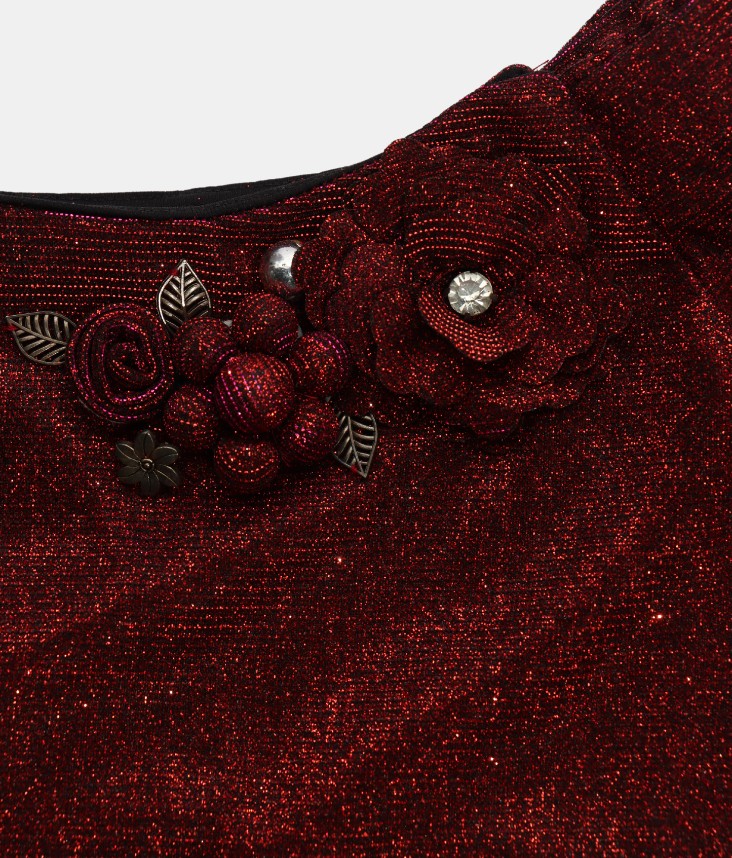Tiny Girl Maroon Girls Partywear Top