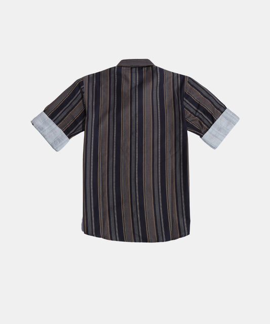 Danaboi Navy Multi-Stripe Casual Shirt