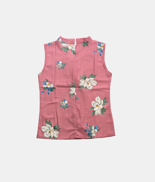 Tiny Girl Blossom Print Sleeveless Girls Top