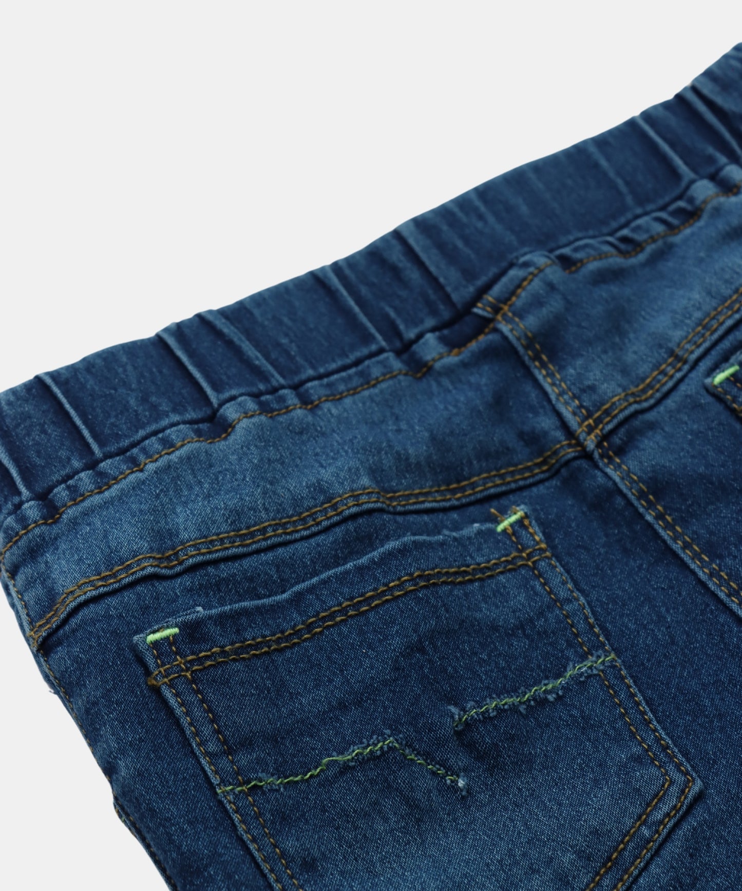 Tiny Girl Blue Denim Girls Shorts with Fish Applique