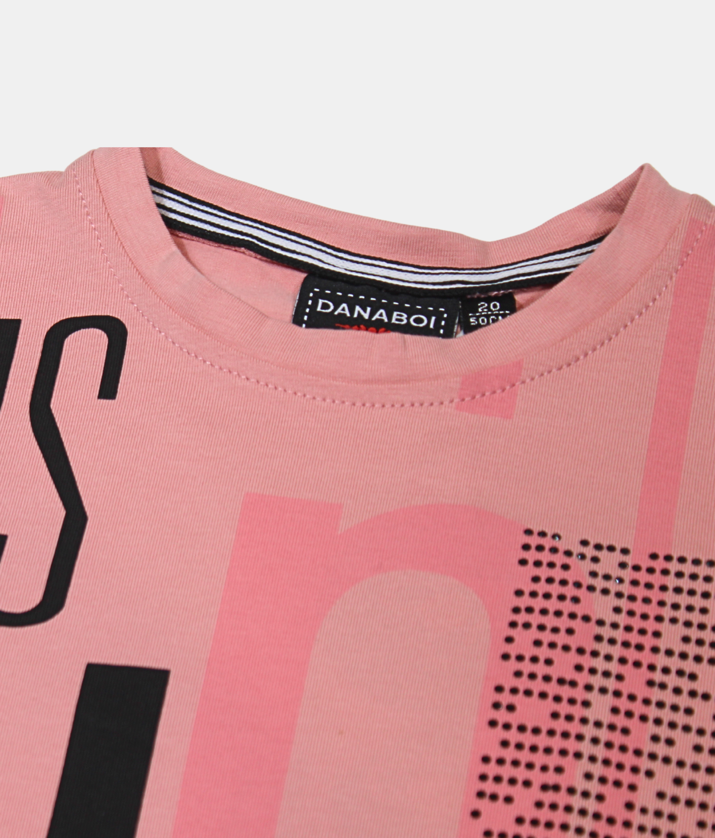 Danaboi Dusty Pink Typography Print Boys T-Shirt