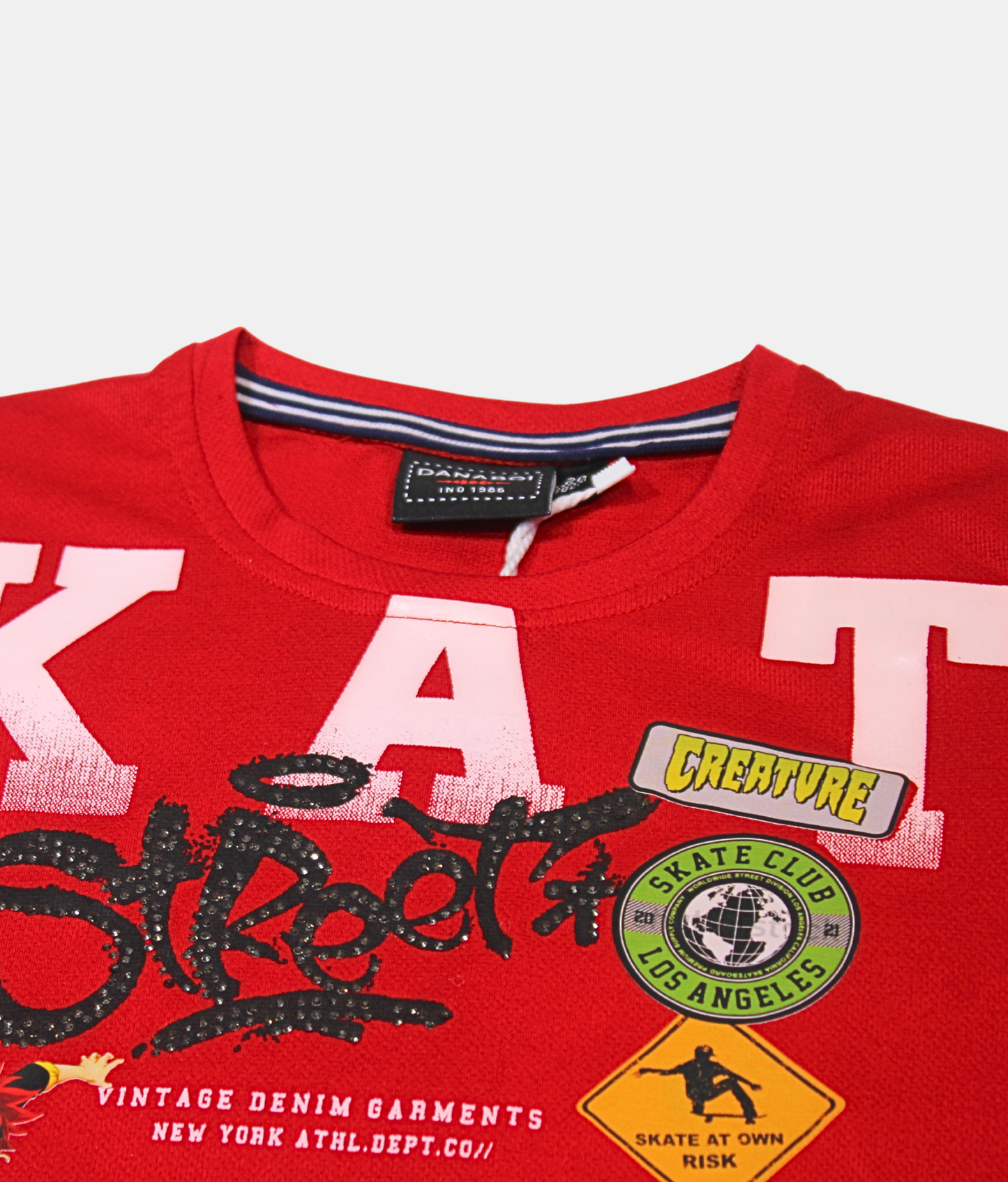 Danaboi Bright Red Skate Print Boys T-Shirt