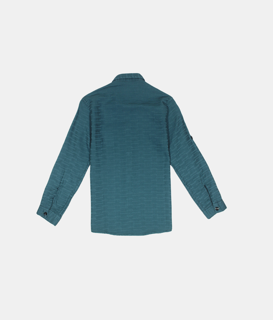 Danaboi Teal Textured Boys Shirt