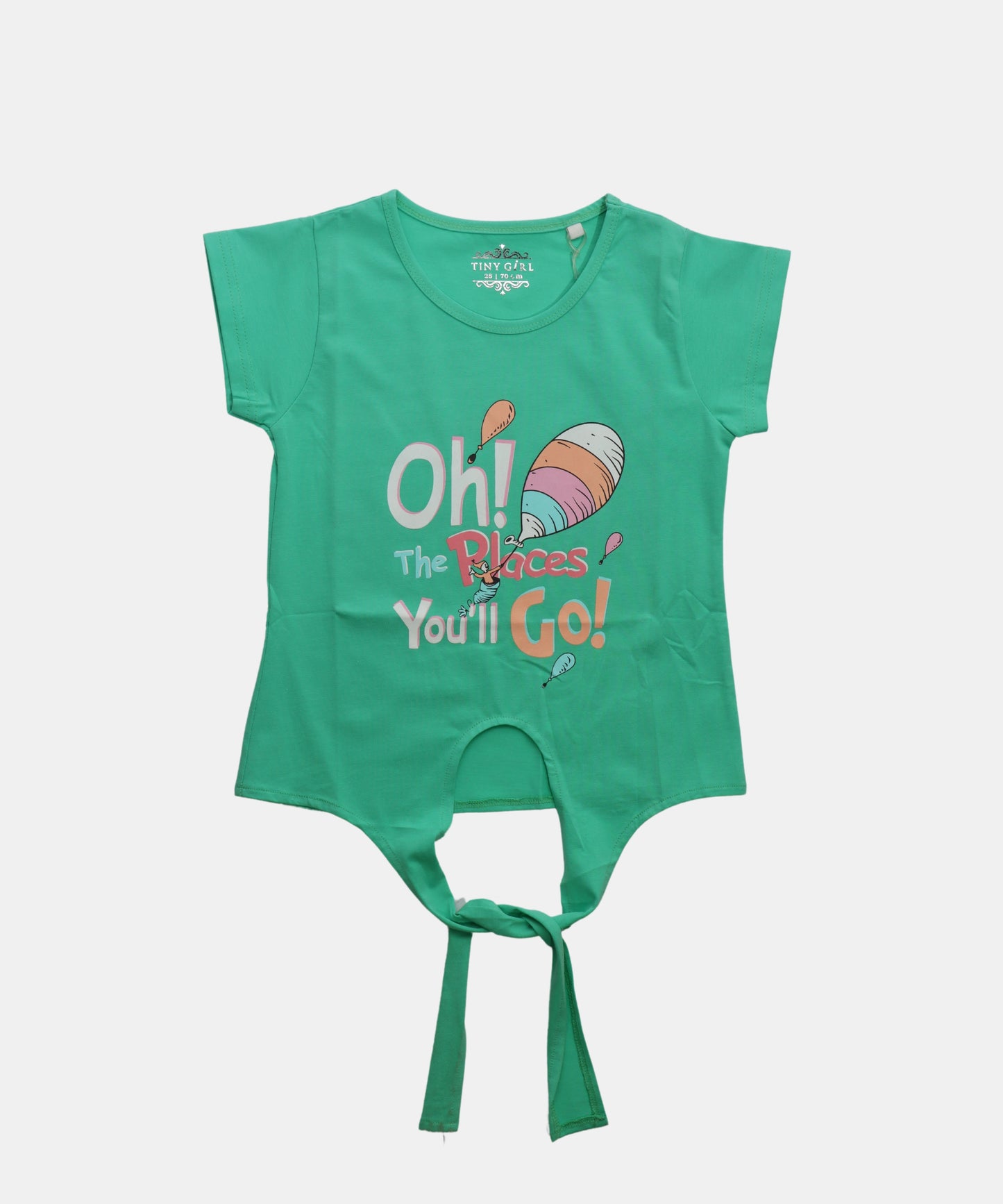 Tiny Girl Adventure Dreams Tie-Knot Girls Top