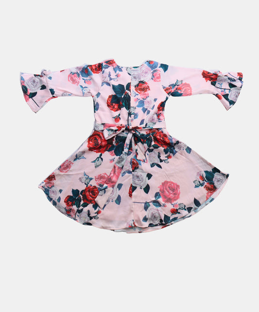 Tiny Girl Pink Floral Girls Frock