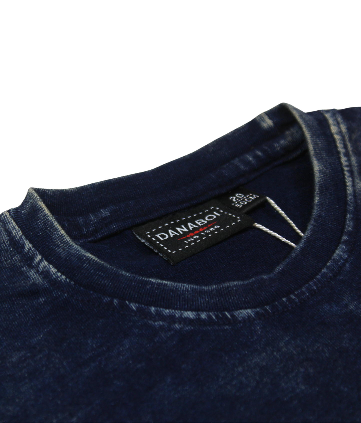 Danaboi Dark Blue Acid Wash Boys T-Shirt with Neon Green Print