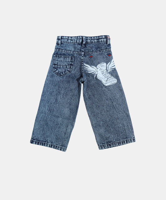 Dapp Dark Blue Graphic Boys Jeans