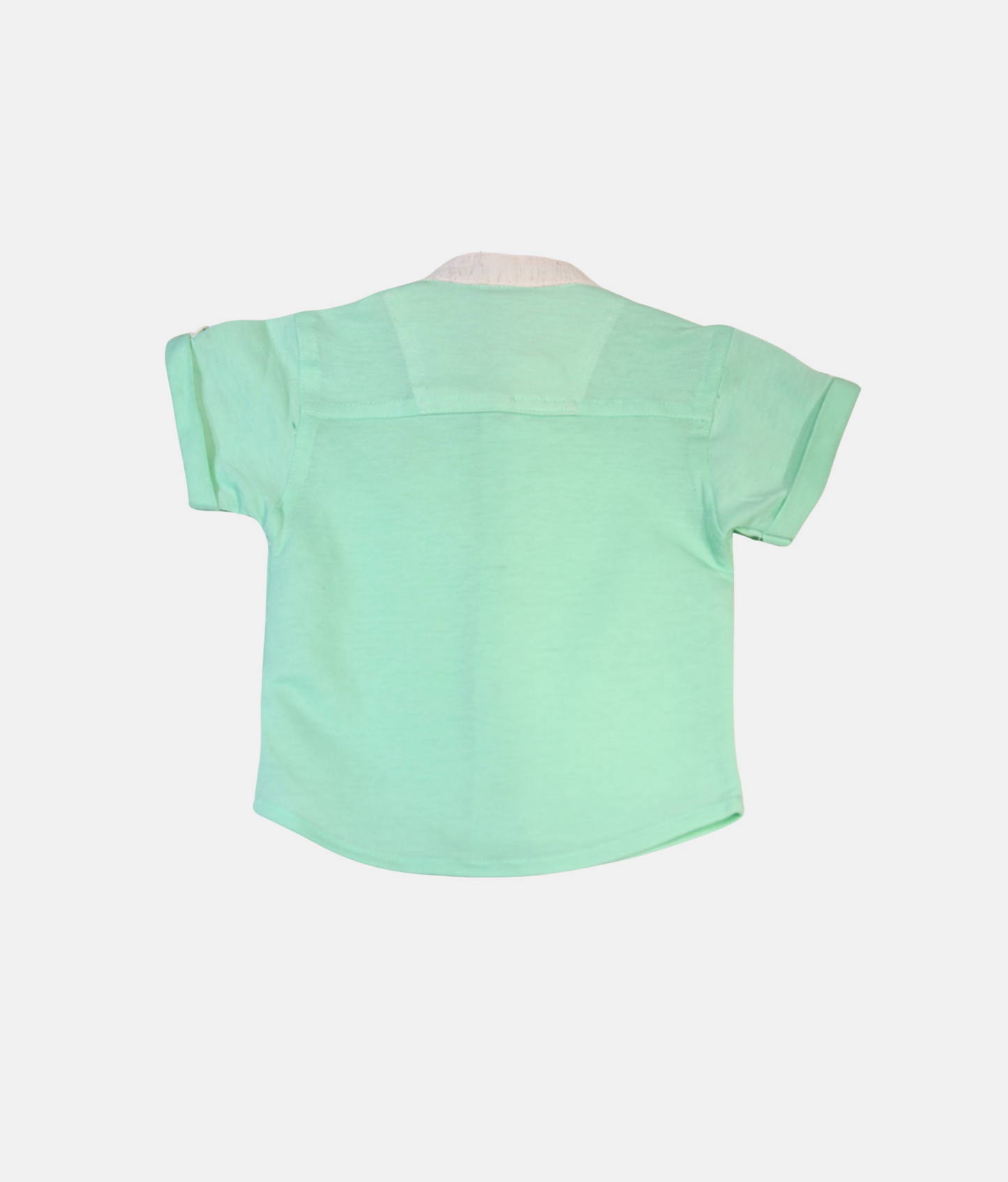 Danaboi Mint Green Smart Casual Boys Half-Sleeve Shirt