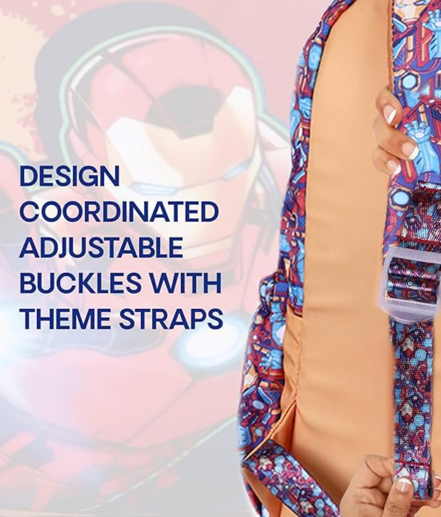 Karston Red and Peach Marvel Avengers Kids Backpack