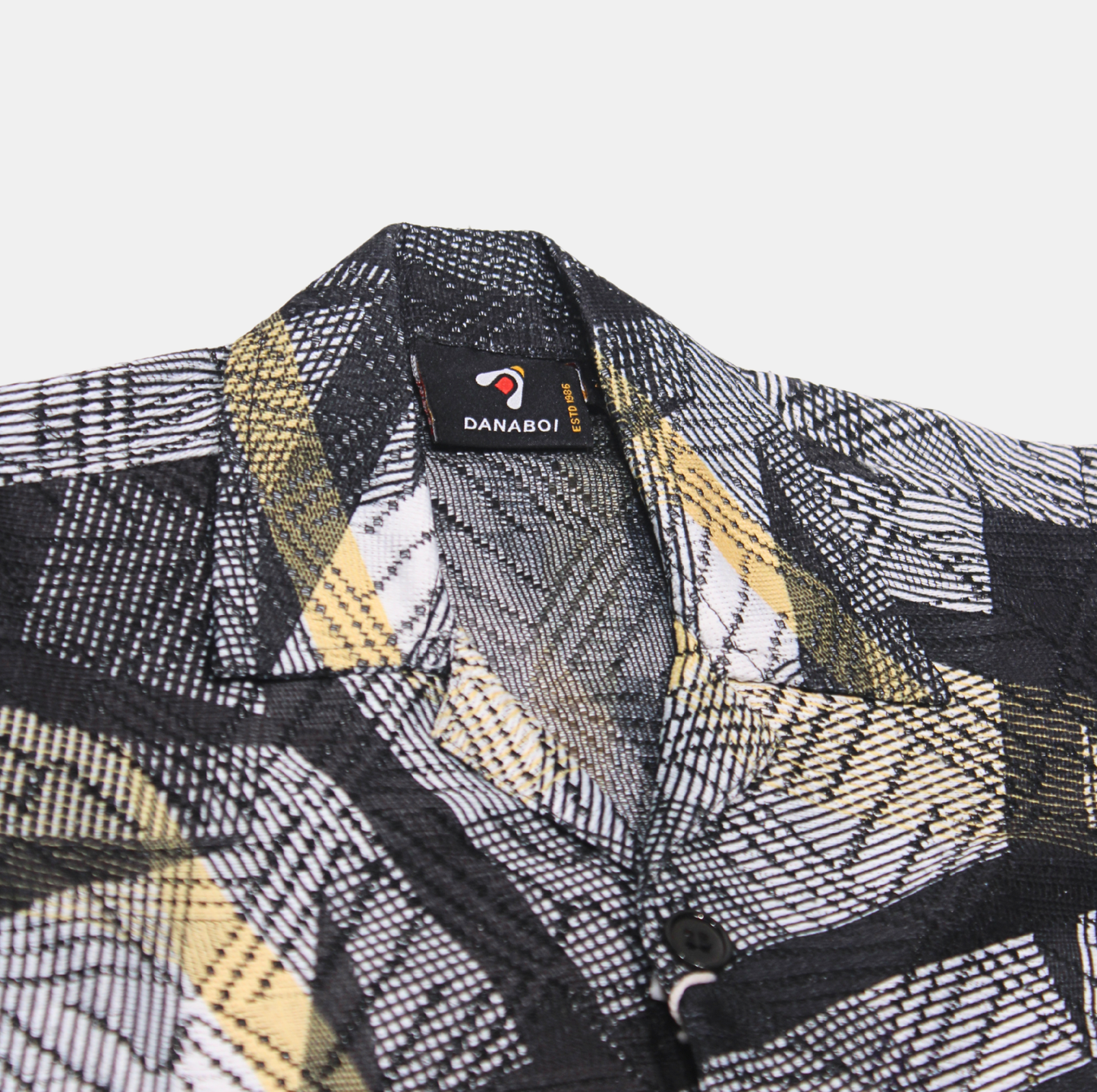 Danaboi Black Geometric Print Boys Shirt