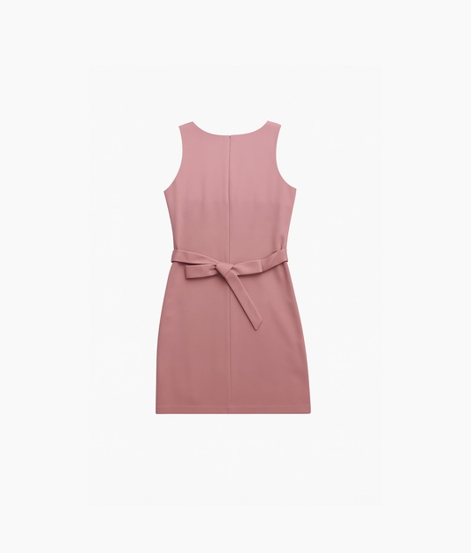 Tiny Girl Pink & White Butterfly Applique Girls Dress