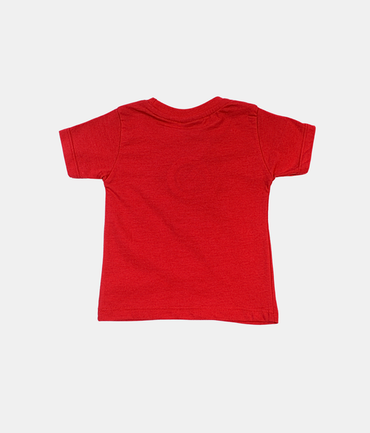 Little Kangaroos Red Boys T-Shirt with Tie Print