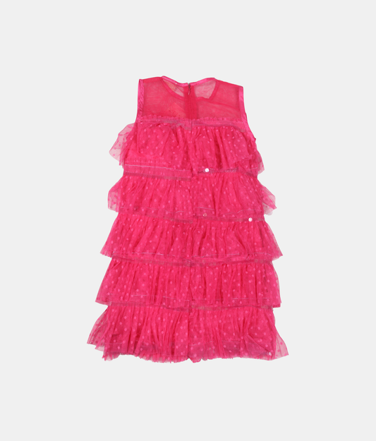 Tiny Girl Hot Pink Girls Ruffle Dress