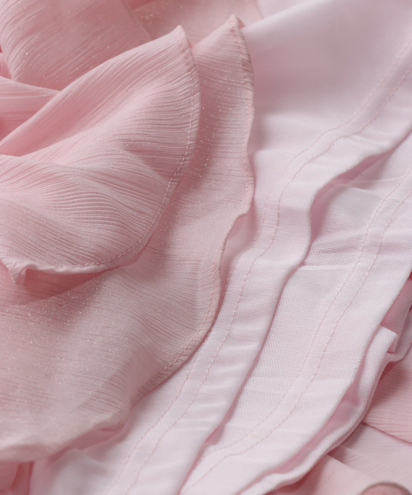 Tiny Girl Baby Pink Girls Dress with Frilled Hem