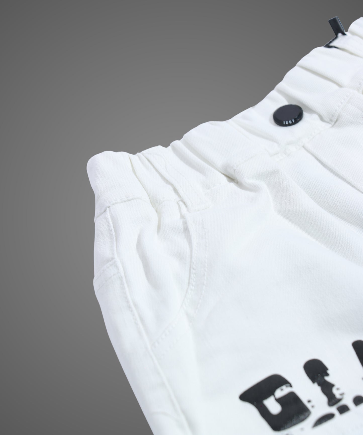 Dapp White Graphic Print Boys Pants