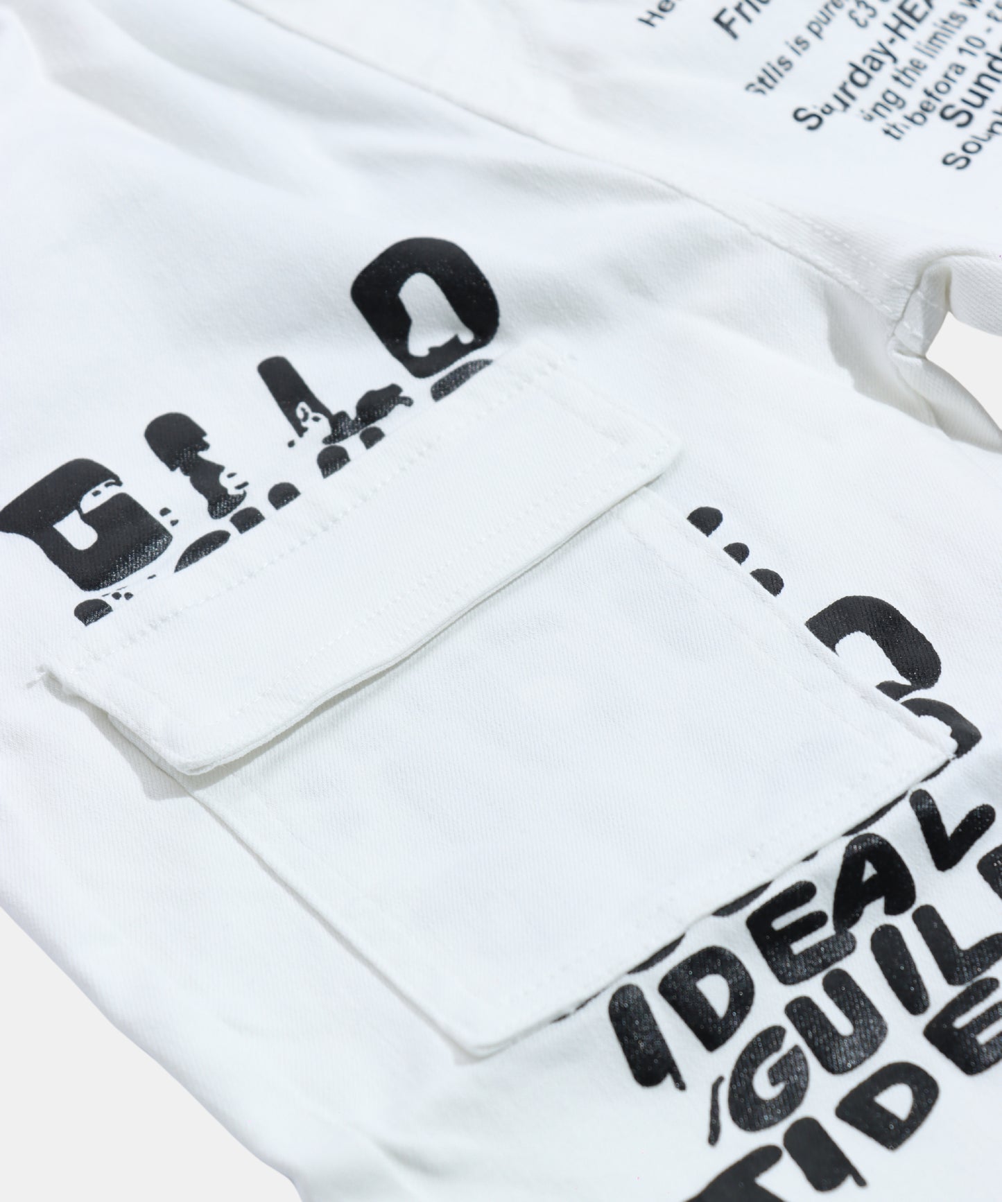 Dapp White Graphic Print Boys Pants