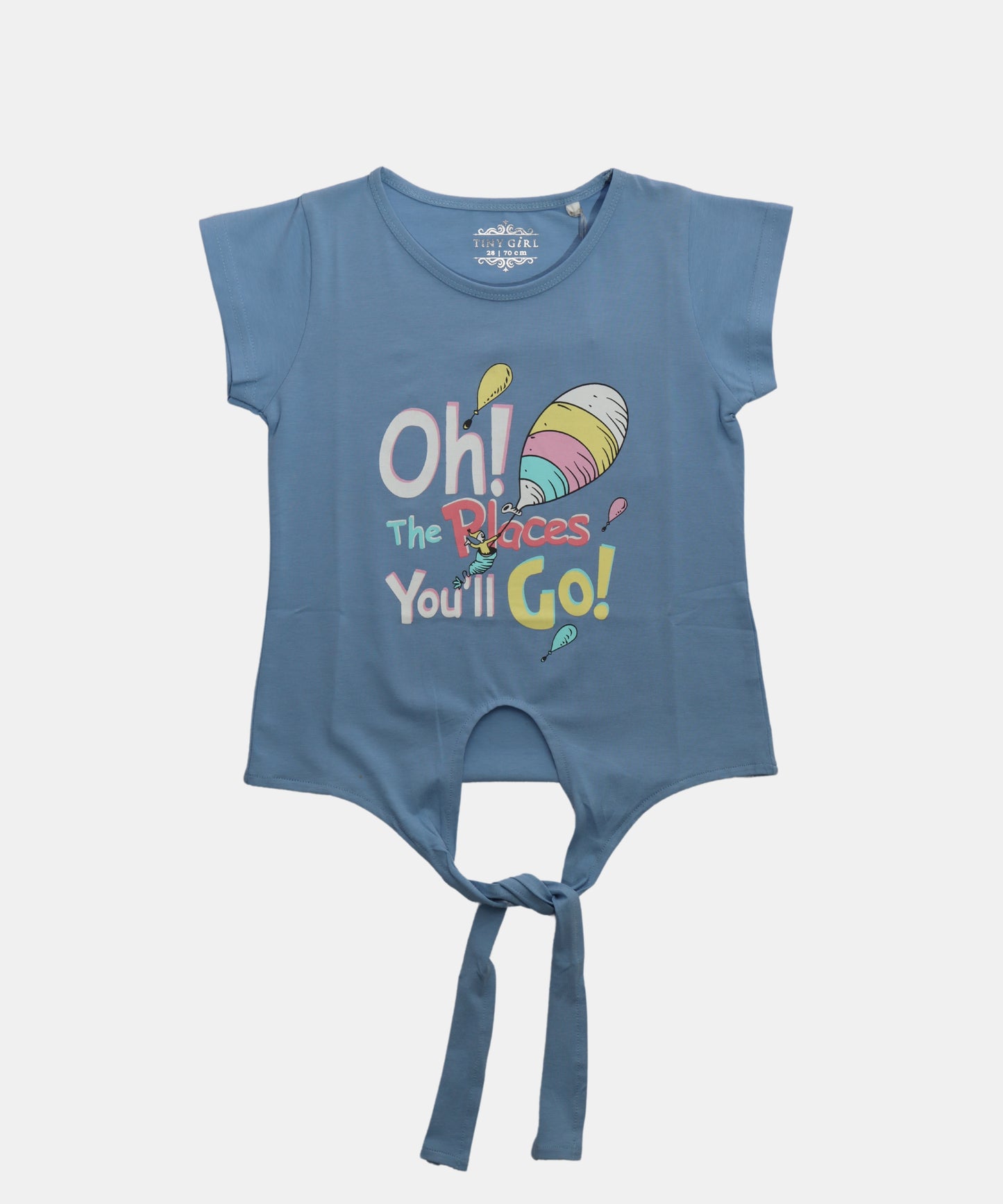 Tiny Girl Adventure Dreams Tie-Knot Girls Top