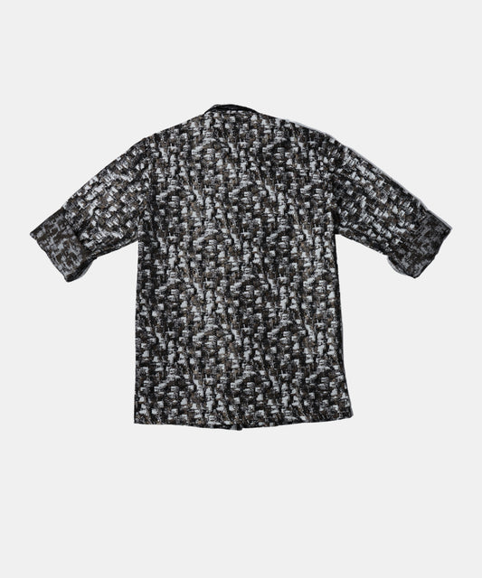 Danaboi Boys Shirt Black and White Pixel Maze Print