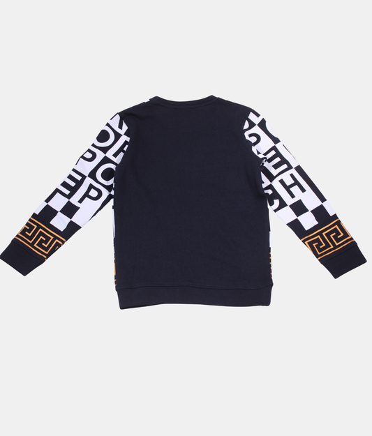 Danaboi Navy & White Graphic Boys Sweatshirt