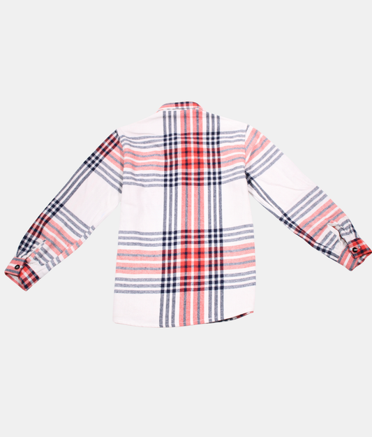 Danaboi Red & Navy Checks Boys Shirt