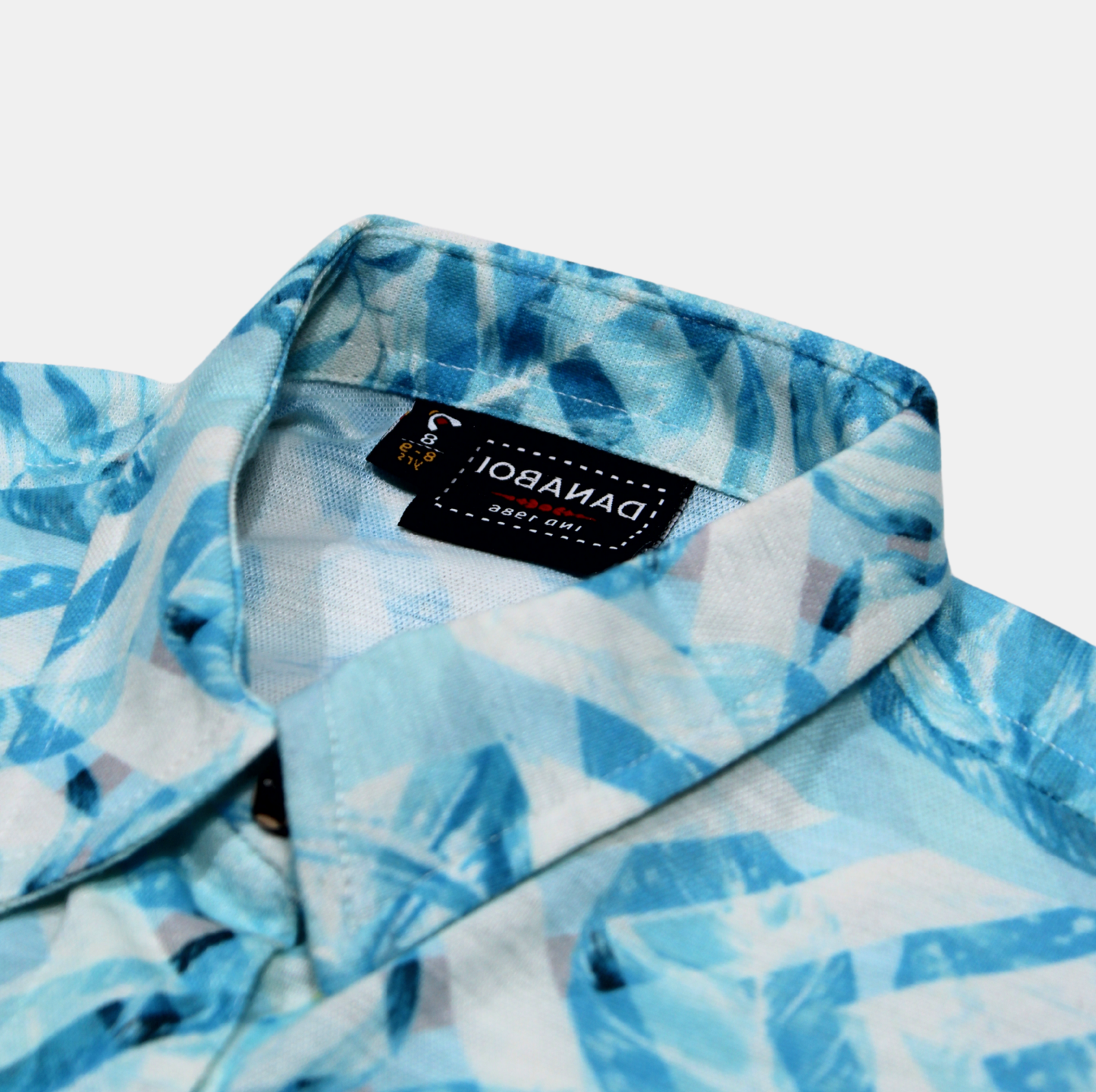 Danaboi Sky Blue Printed Boys Shirt