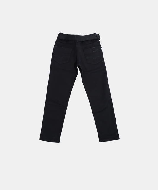 Rags Black Boys Jeans with Buckle Belt