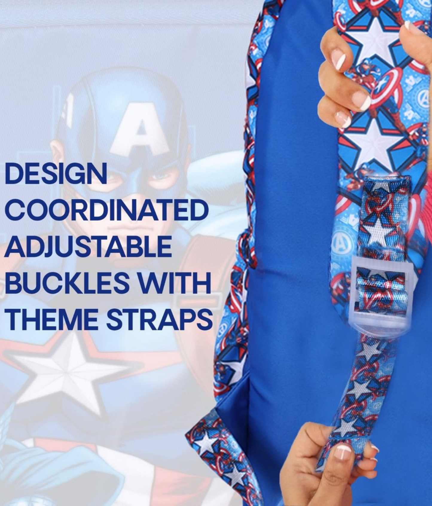 Karston Blue Captain America Kids School Bag