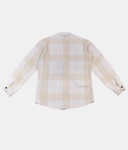 Danaboi Beige Check Boys Shirt
