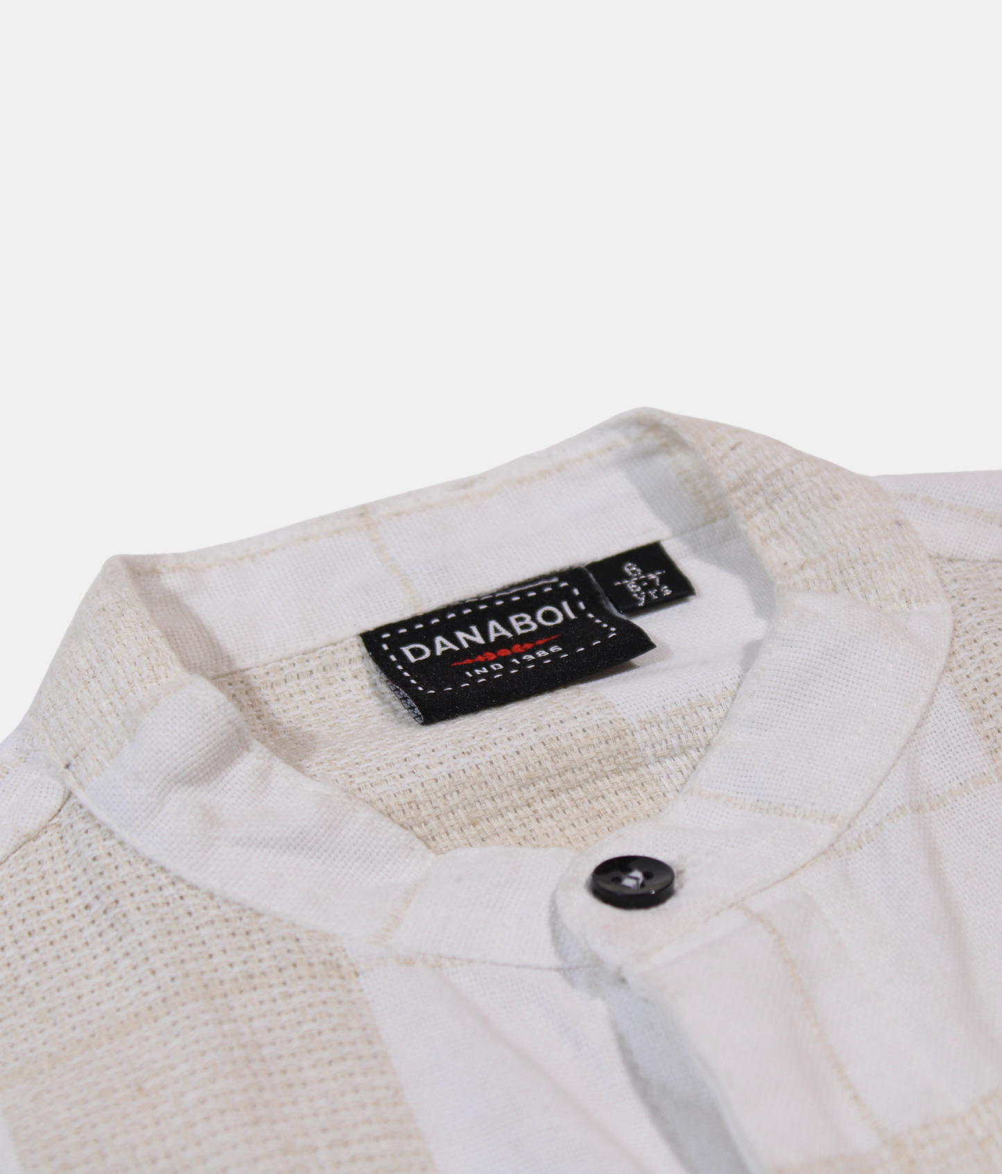 Danaboi Beige Check Boys Shirt