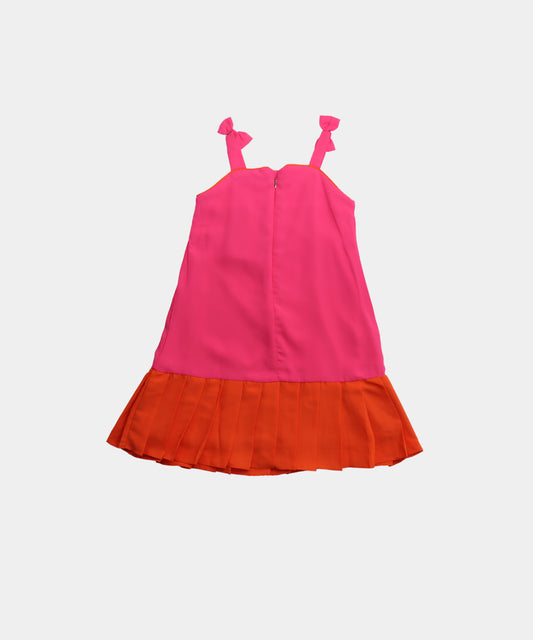 Tiny Girl Pink and Orange Girls Frock