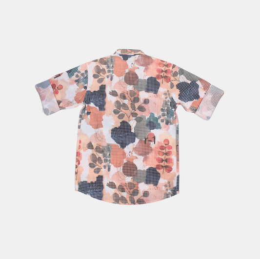 Danaboi Peach Multi Floral Boys Shirt