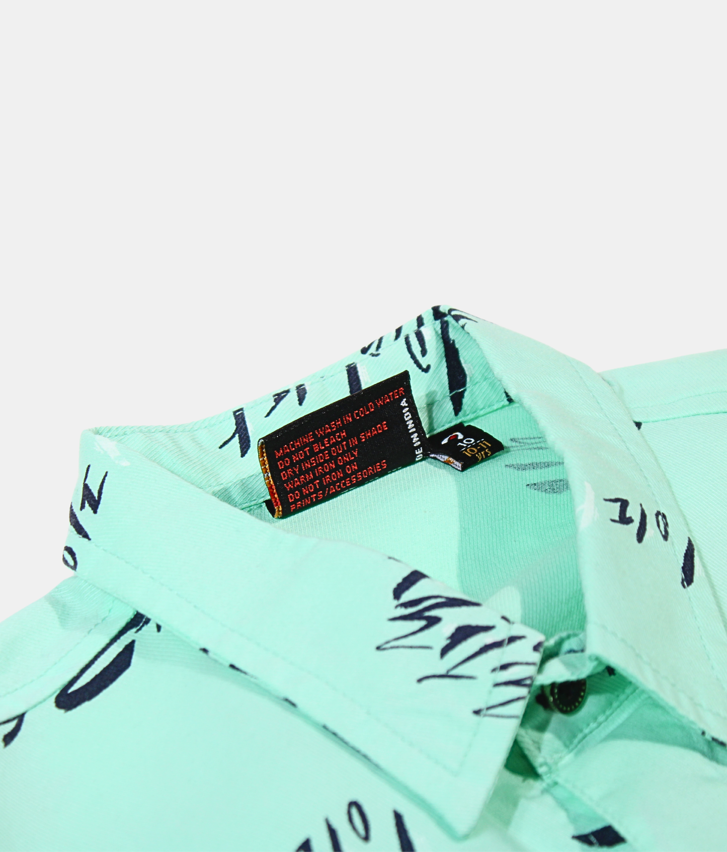 Danaboi Mint Green Abstract Print Boys Shirt