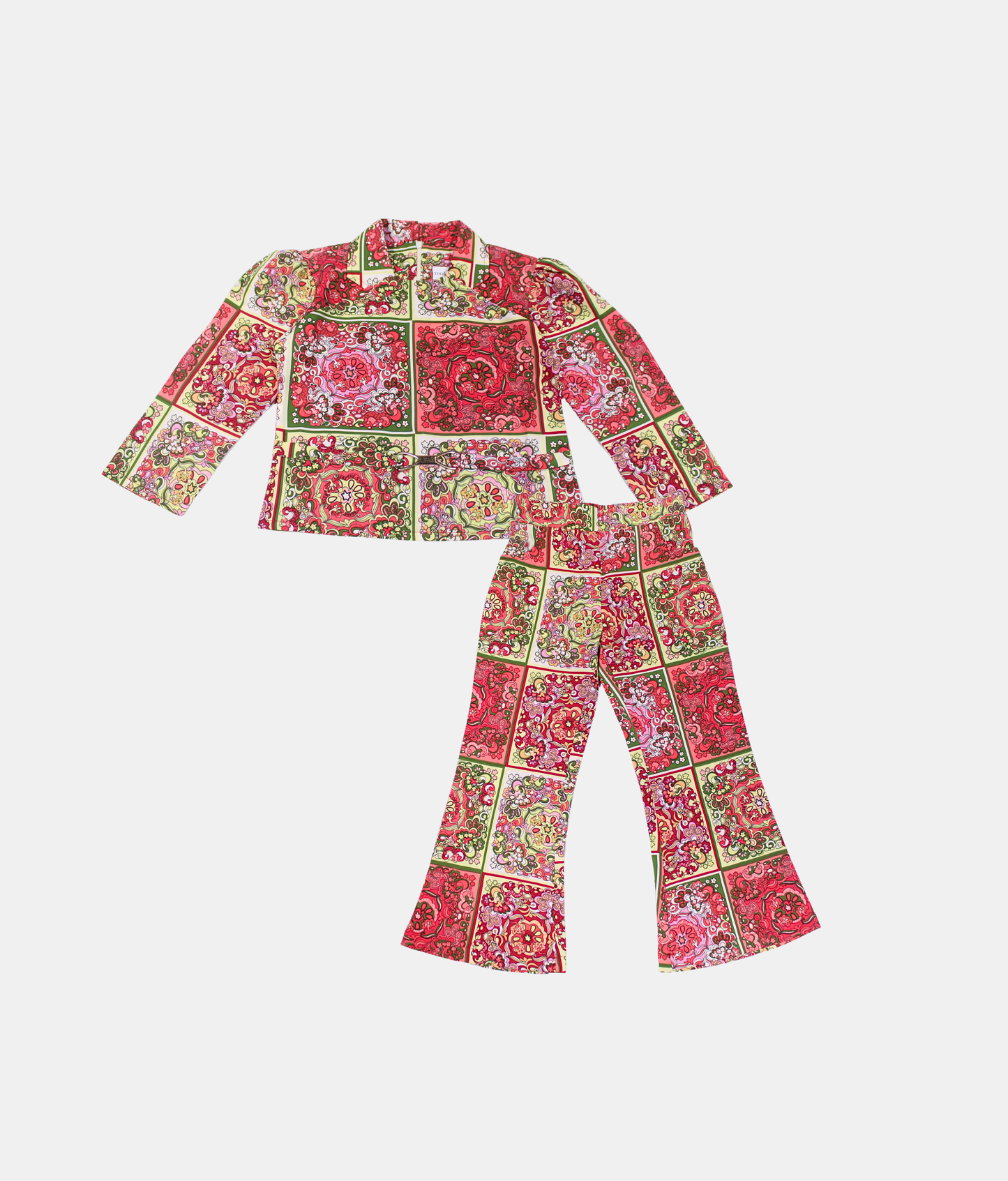 Tiny Girl Red Paisley Co-ord Set