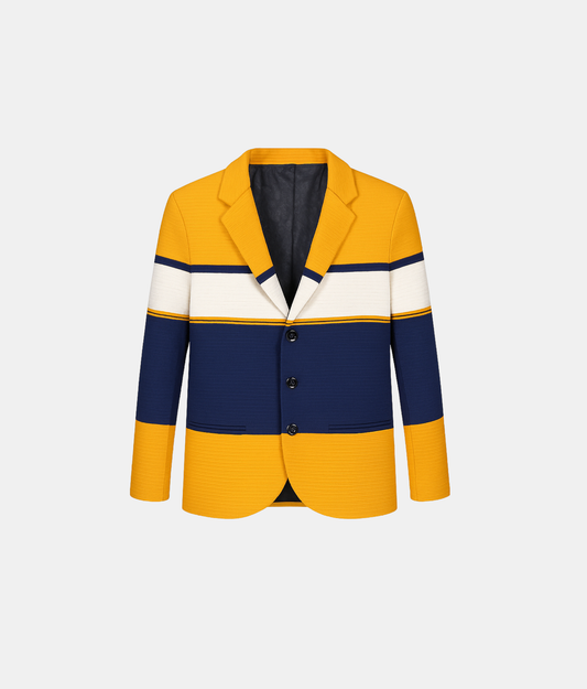 Danaboi Yellow & Navy Blue Boys Blazer