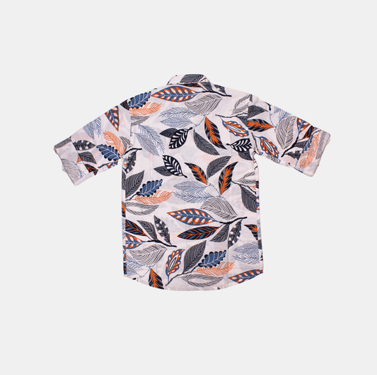 Danaboi Tropical Leaf Print Boys Shirt