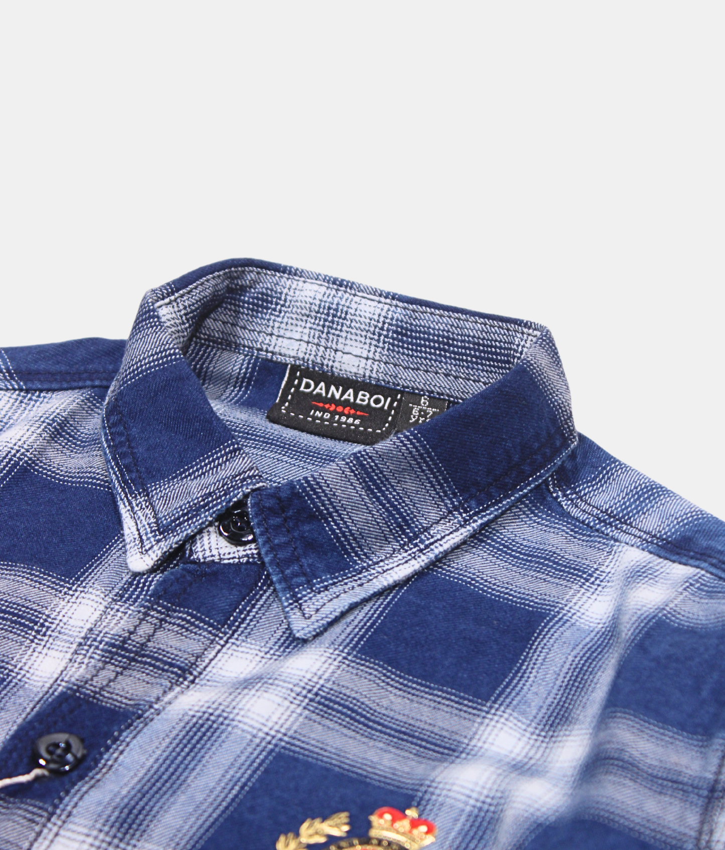 Danaboi Blue Checked Boys Shirt