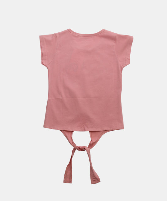 Tiny Girl Adventure Dreams Tie-Knot Girls Top