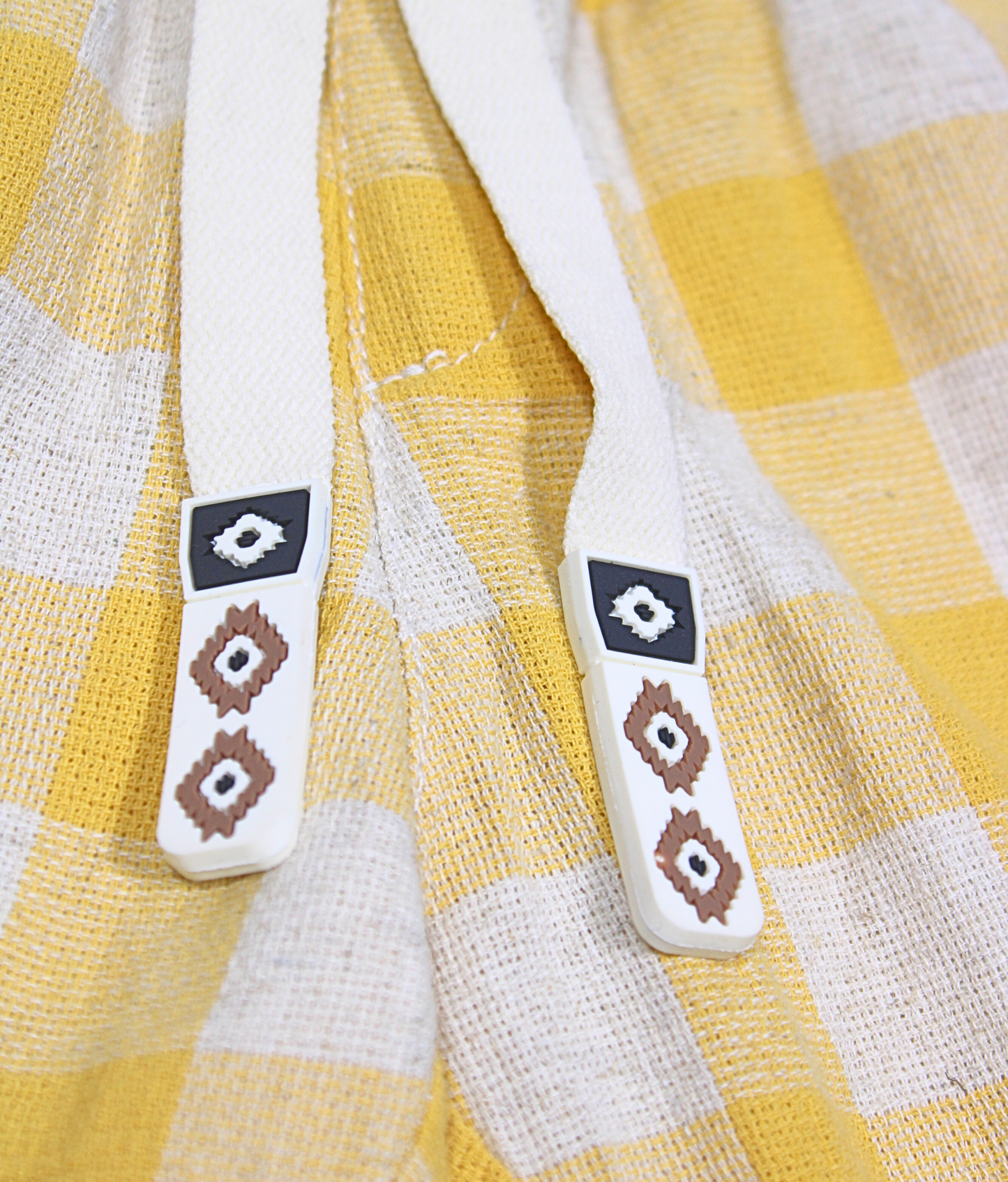 Oks Yellow Checked Boys Co-ord Set