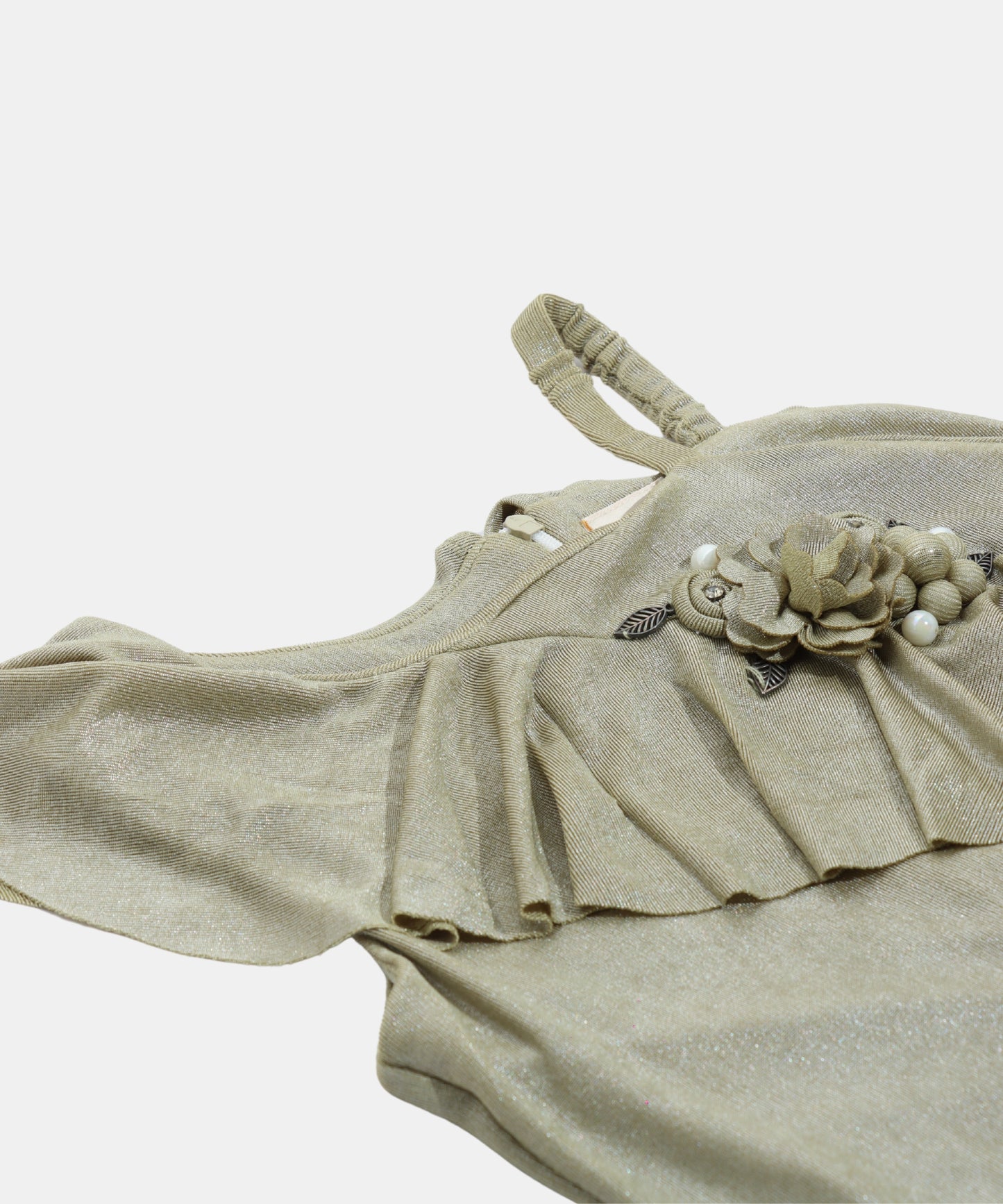 Tiny Girl Olive Green One-Shoulder Girls Dress