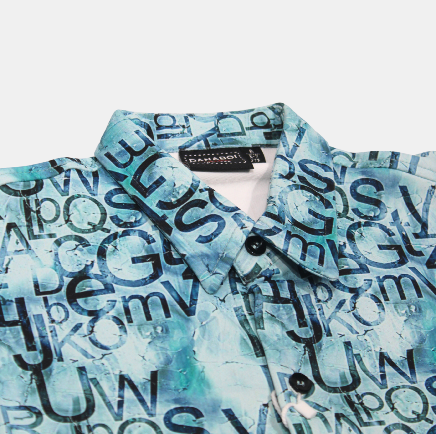Danaboi Aqua Alphabet Print Boys Shirt