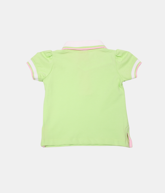 Tiny Girl Light Green Girls Polo T-Shirt
