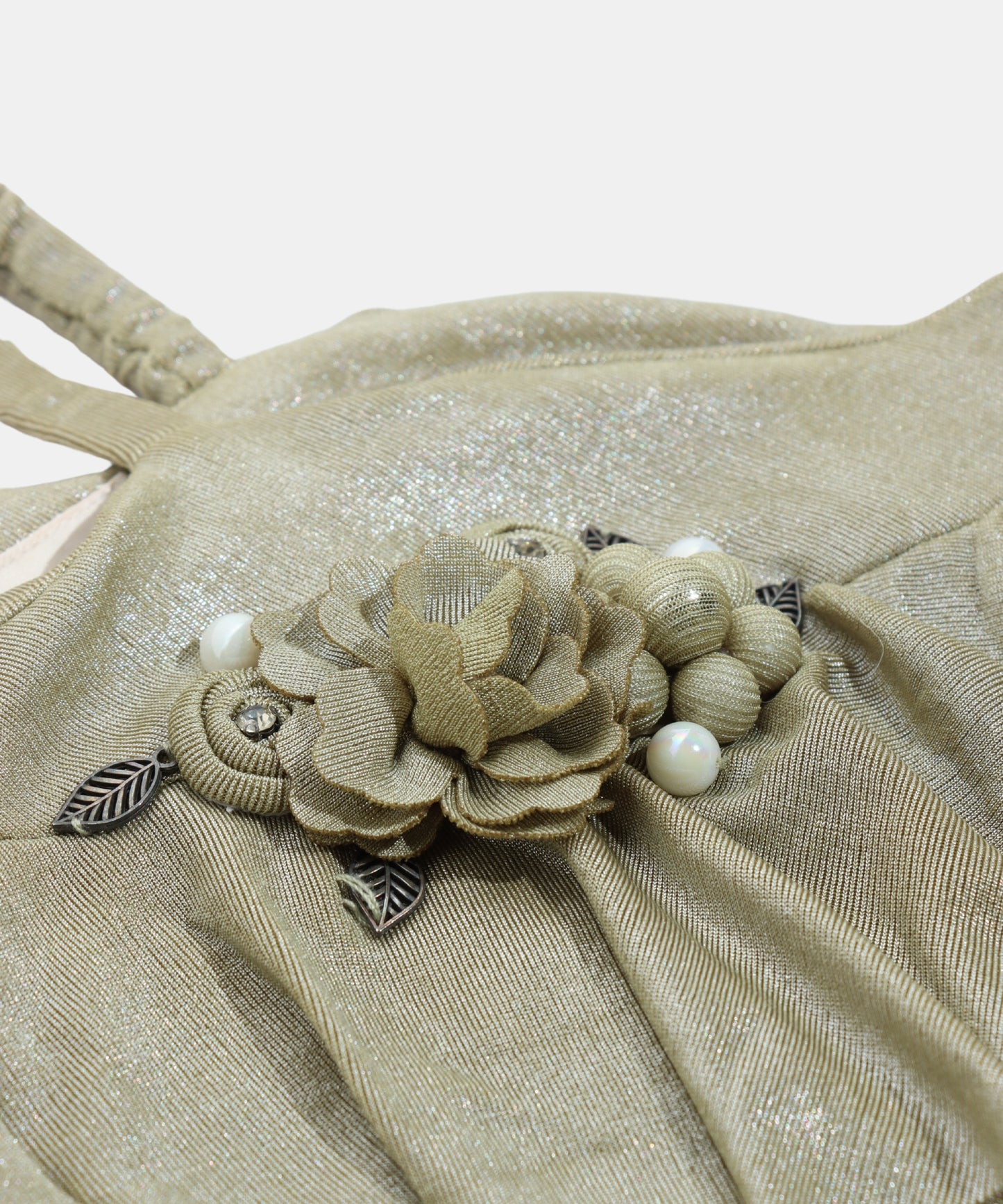 Tiny Girl Olive Green One-Shoulder Girls Dress