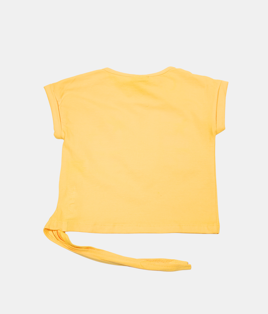Tiny Girl Yellow Girls Tie-Up T-Shirt