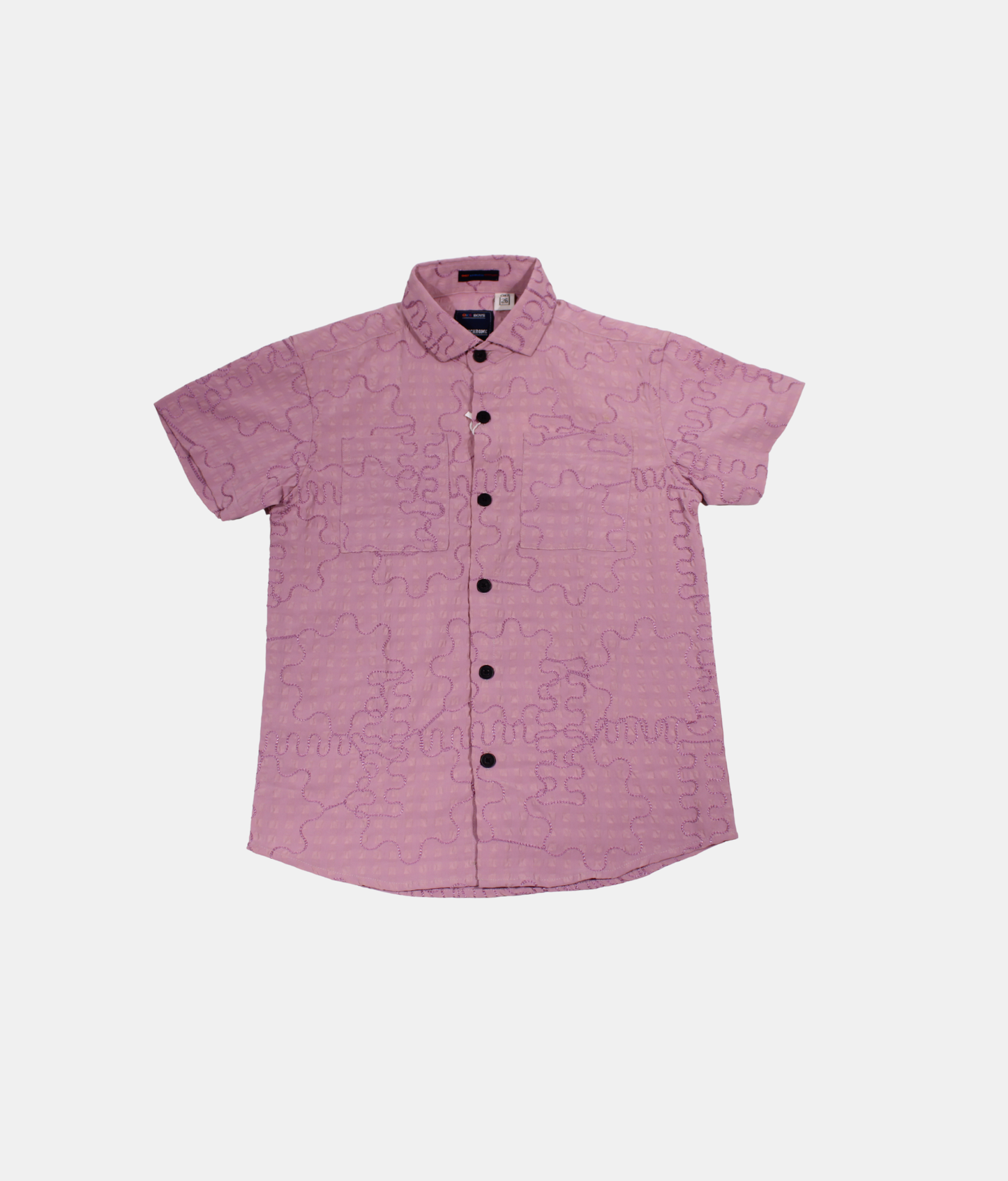 OKS Pink Boys Shirt and Shorts Set
